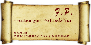 Freiberger Polixéna névjegykártya